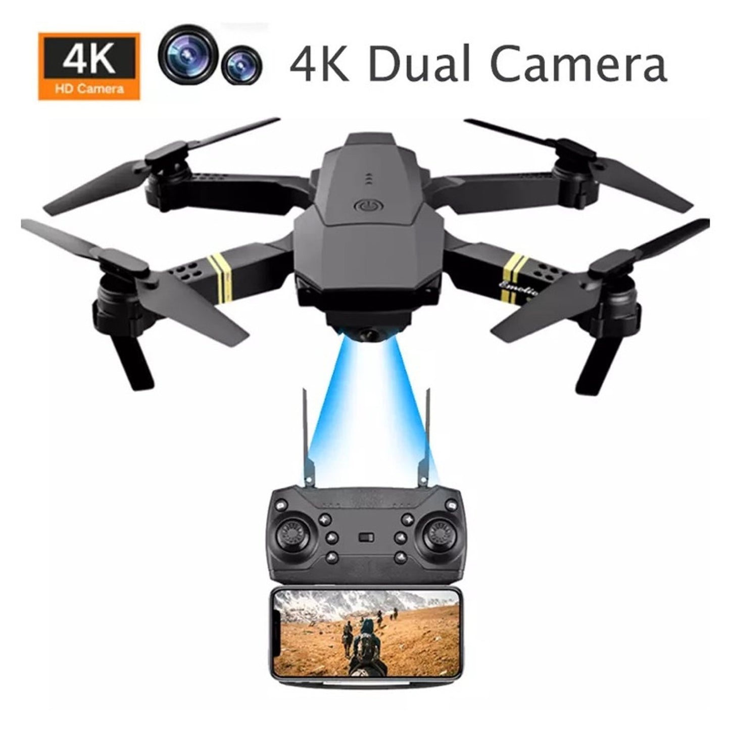 PACK 2 unidades DRONE Dual Camera 4k Ultra HD 998 PRO